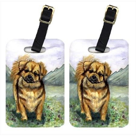 Carolines Treasures Carolines Treasures 7075BT Tibetan Spaniel Luggage Tags; Pack - 2 7075BT